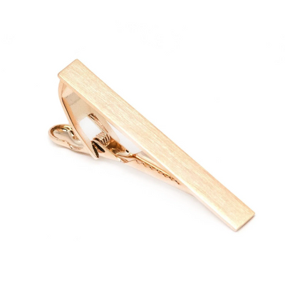 Brushed Rose Gold Tie Clip