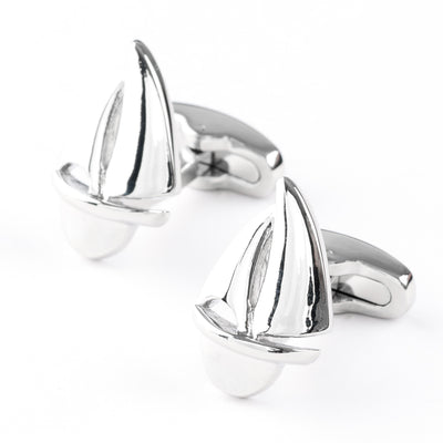 Silver Sailing Boat Yacht Cufflinks