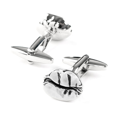 Silver Coffee Bean Cufflinks