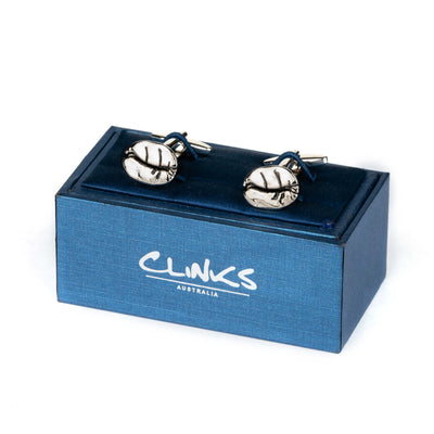 Silver Coffee Bean Cufflinks