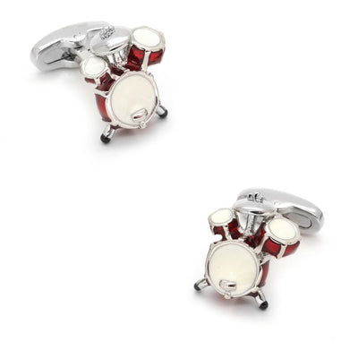 Drum Kit Cufflinks Red & White