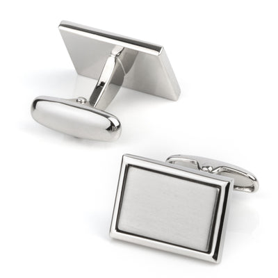 Plain Engravable Rectangle Cufflinks