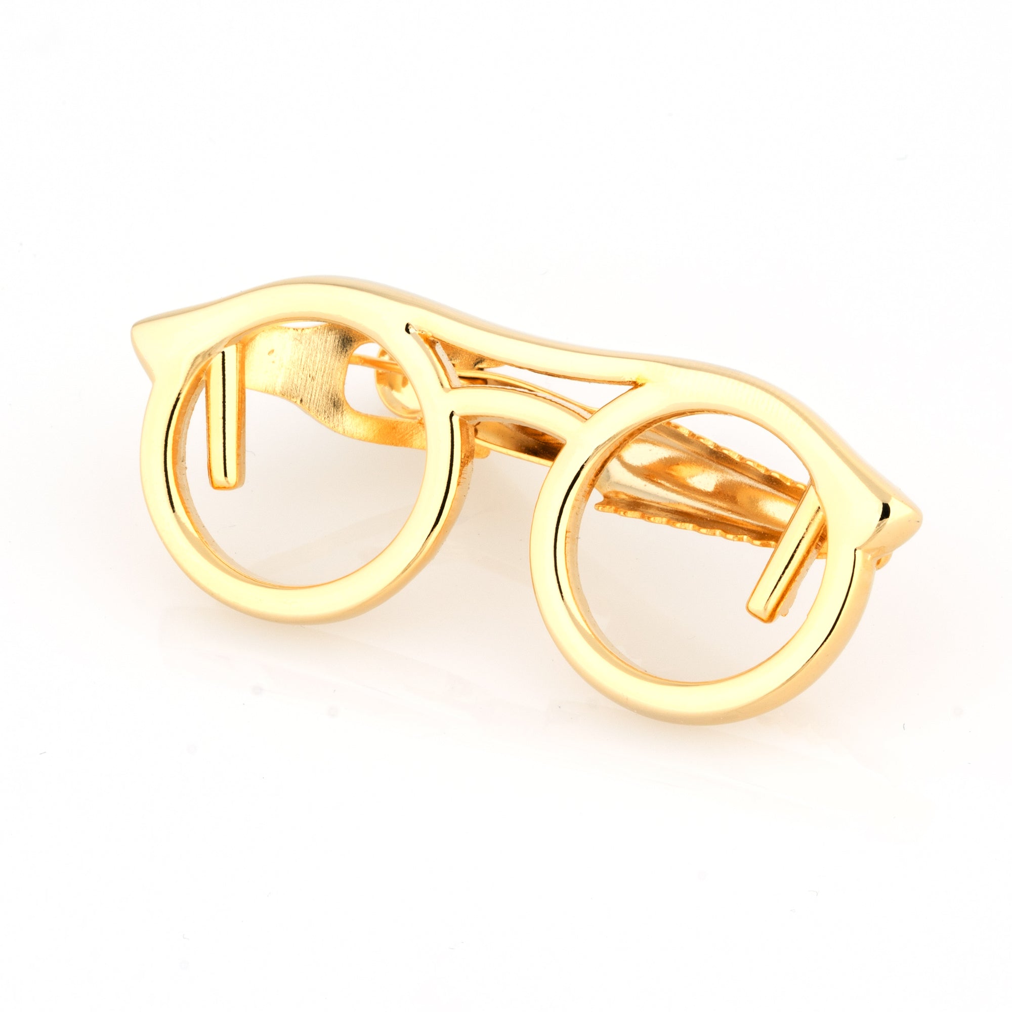 Gold Spectacles Tie Clip