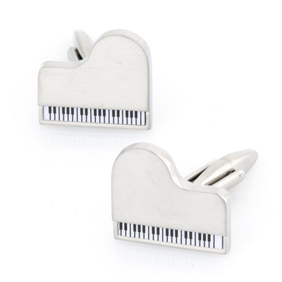 Silver Piano Cufflinks