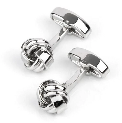 Small Silver Knot Cufflinks