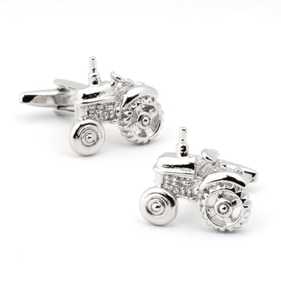 Silver Tractor Cufflinks