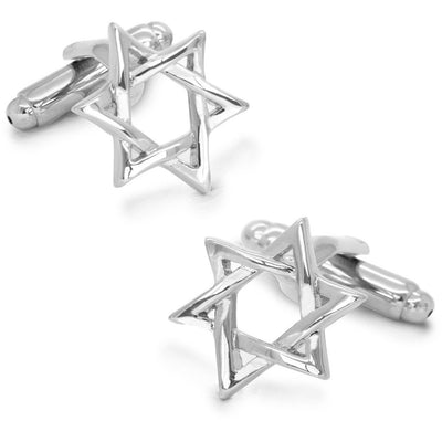 Silver Star of David Cufflinks