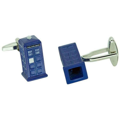 Tardis Style Police Box 3D Cufflinks