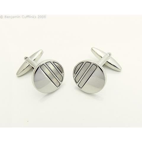 Three Bar Button Cufflinks