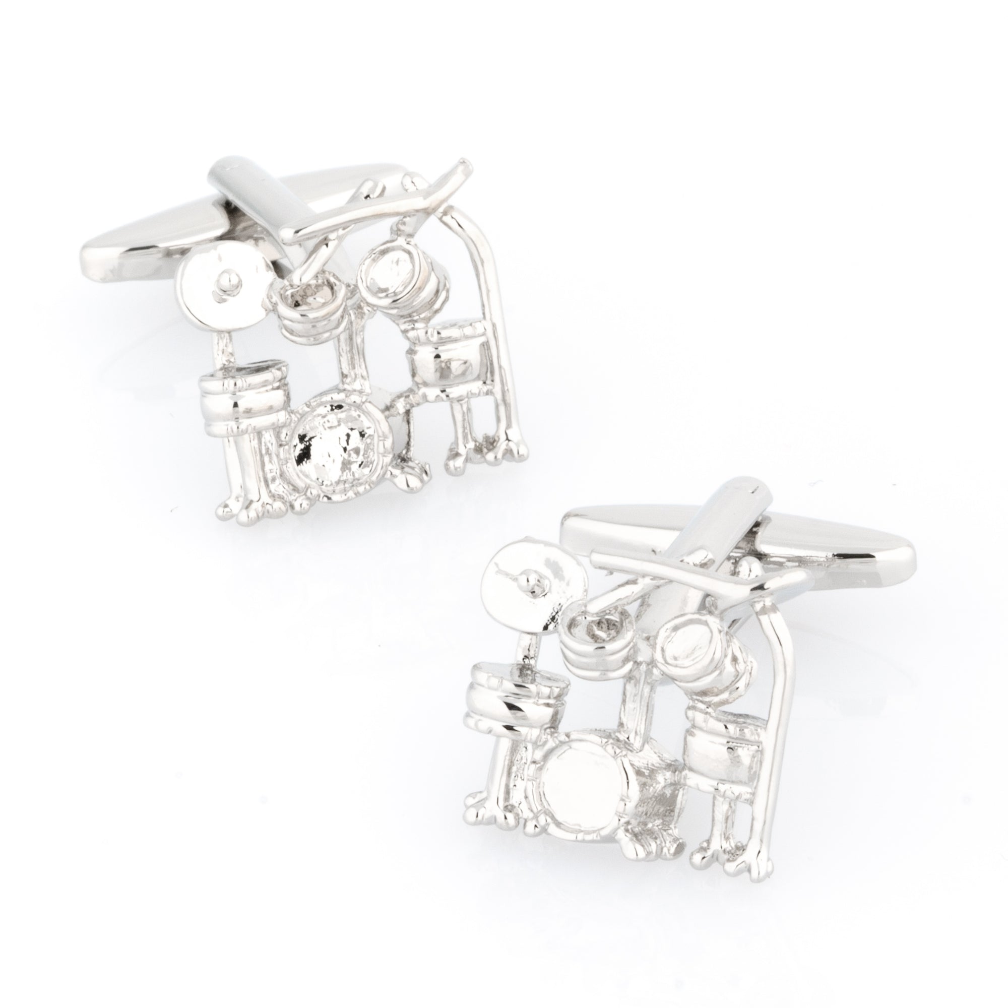 Silver Drum Kit Cufflinks