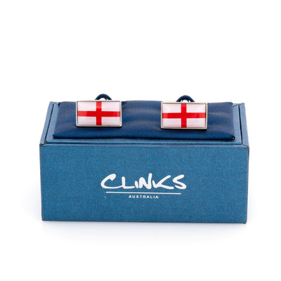 Red & White St George's Cross Cufflinks