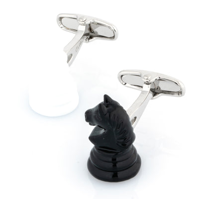 Black and White Chess Cufflinks