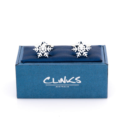 White Snow Flake Cufflinks